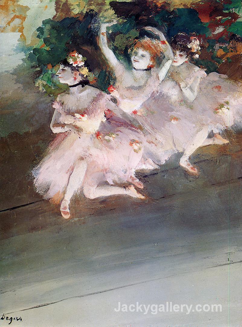 Three Ballet Dancers by Edgar Degas paintings reproduction